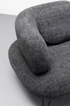 Sofa 2-osobowa Czarna Tkanina Melanżowa 182 Cm*KARE Design New