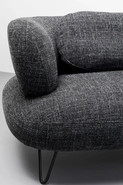 Sofa 2-osobowa Czarna Tkanina Melanżowa 182 Cm*KARE Design New