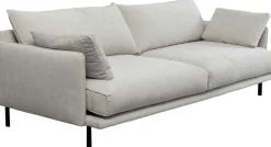 Sofa 3-osobowa Do Salonu Kremowa Z Czarnymi Stalowymi Nogami 245 Cm*KARE Design