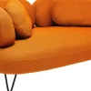 Sofa 2-osobowa Nowoczesna Tapicerka Pomarańczowa Nogi Czarne 182 Cm*KARE Design Clearance