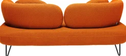 Sofa 2-osobowa Nowoczesna Tapicerka Pomarańczowa Nogi Czarne 182 Cm*KARE Design Clearance