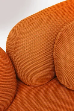 Sofa 2-osobowa Nowoczesna Tapicerka Pomarańczowa Nogi Czarne 182 Cm*KARE Design Clearance