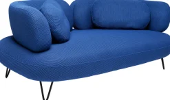 Sofa 2-osobowa Nowoczesna Tapicerka Niebieska Nogi Czarne 182 Cm*KARE Design New