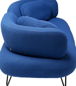 Sofa 2-osobowa Nowoczesna Tapicerka Niebieska Nogi Czarne 182 Cm*KARE Design New