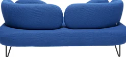 Sofa 2-osobowa Nowoczesna Tapicerka Niebieska Nogi Czarne 182 Cm*KARE Design New