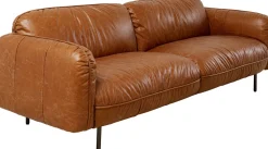 Sofa 3-osobowa Skóra Semianilinowa Brązowa 226 Cm*KARE Design Online