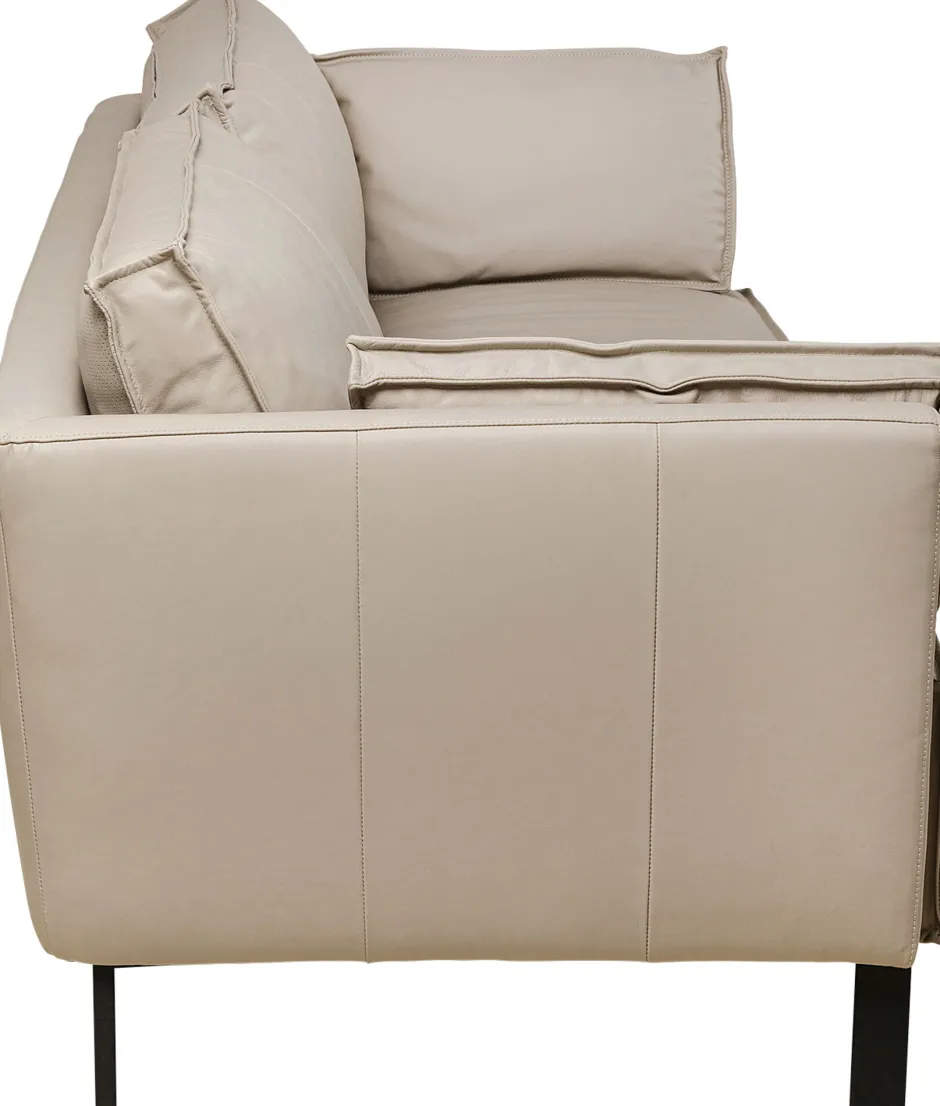 Sofa 3-os. Skórzana Szara Nogi Czarne 233 Cm*KARE Design Hot