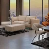 Sofa 3-os. Tapicerowana W Kolorze Szarym Nogi Stal Czarne 233 Cm*KARE Design Online