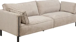 Sofa 3-os. Tapicerowana W Kolorze Szarym Nogi Stal Czarne 233 Cm*KARE Design Online