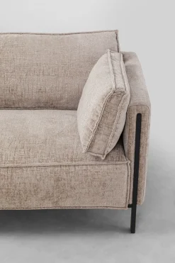 Sofa 3-os. Tapicerowana W Kolorze Szarym Nogi Stal Czarne 233 Cm*KARE Design Online