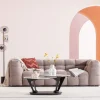 Sofa Pikowana 3-osobowa Jasnobrązowa 240 Cm*KARE Design