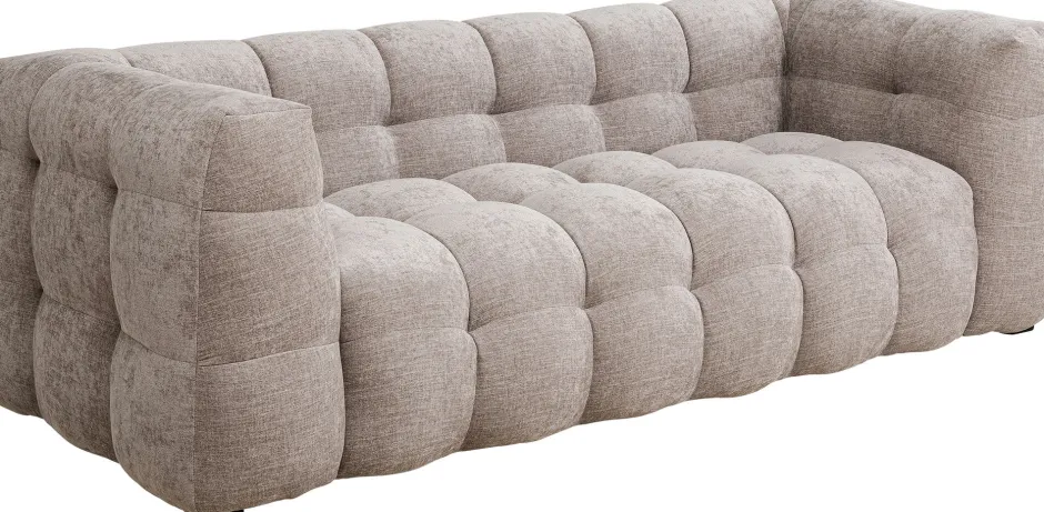 Sofa Pikowana 3-osobowa Jasnobrązowa 240 Cm*KARE Design