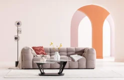 Sofa Pikowana 3-osobowa Jasnobrązowa 240 Cm*KARE Design