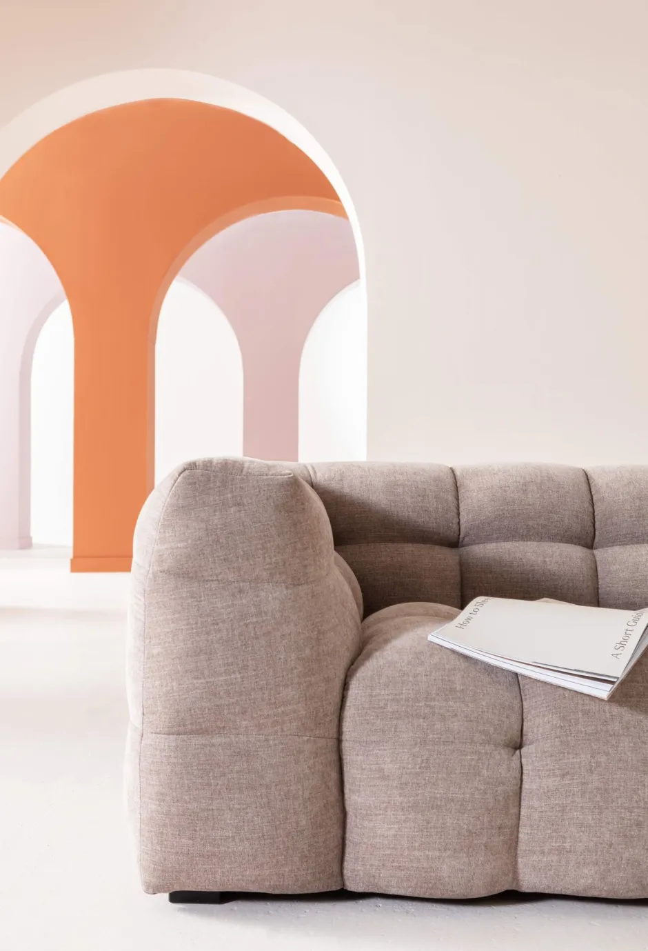 Sofa Pikowana 3-osobowa Jasnobrązowa 240 Cm*KARE Design