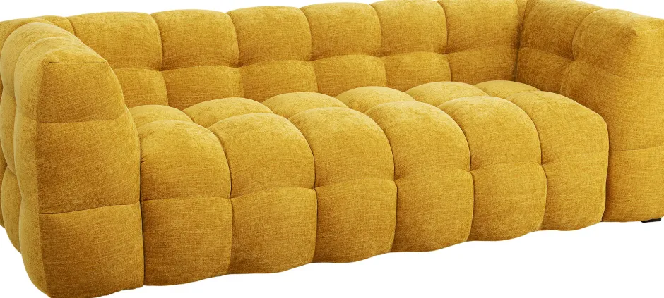 Sofa Pikowana 3-osobowa żółta 240 Cm*KARE Design Clearance