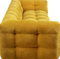 Sofa Pikowana 3-osobowa żółta 240 Cm*KARE Design Clearance