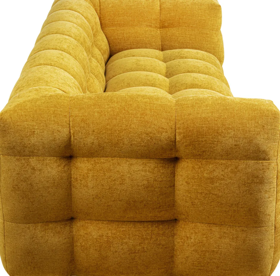 Sofa Pikowana 3-osobowa żółta 240 Cm*KARE Design Clearance