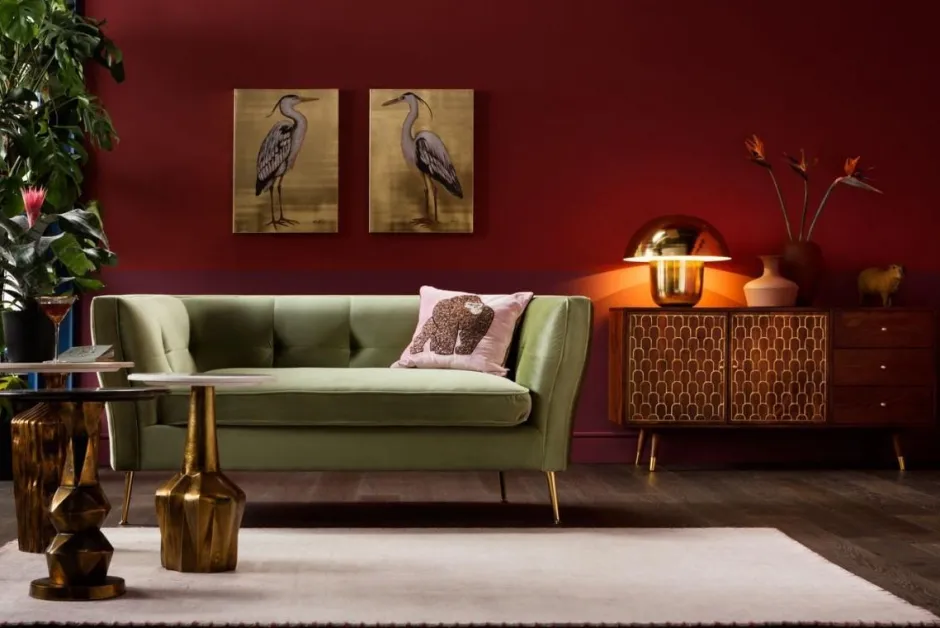 Sofa Rimini 160x76 Cm Oliwkowa 2-osobowa*KARE Design Discount