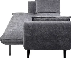 Sofa Rozkładana Do Salonu Szara Nogi Czarne Drewniane 216 Cm*KARE Design Online