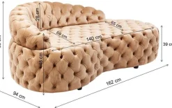 Sofa Santa Barbara 162x65 Cm Beżowa*KARE Design Hot
