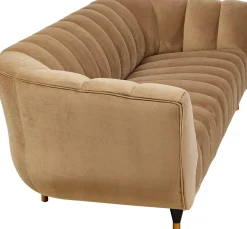 Sofa Spectra 245x71 Cm Brązowa Welurowa*KARE Design New