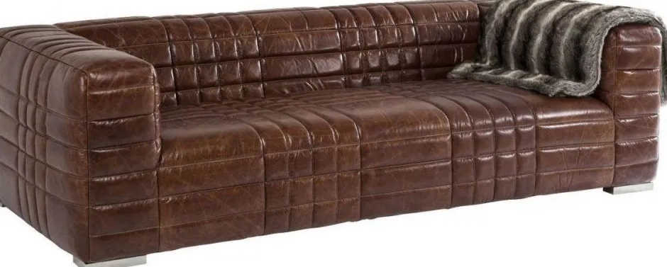 Sofa Square Dance 234x112 Cm Skóra Naturalna*KARE Design Outlet