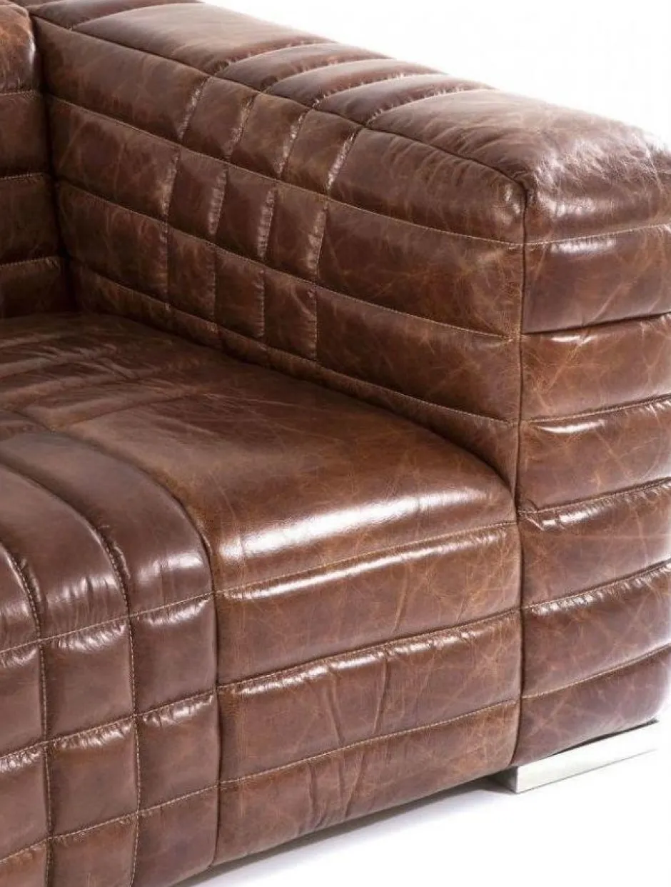Sofa Square Dance 234x112 Cm Skóra Naturalna*KARE Design Outlet