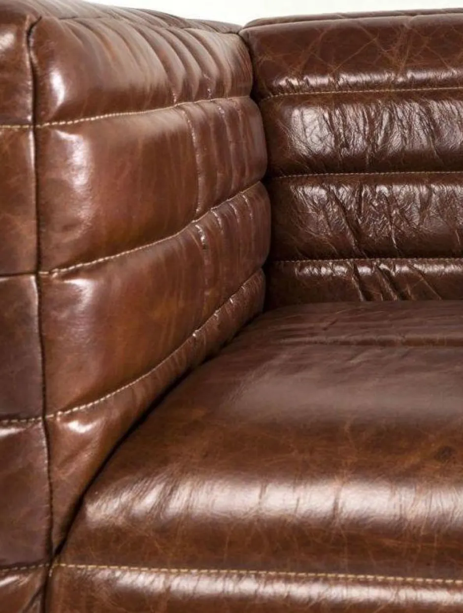Sofa Square Dance 234x112 Cm Skóra Naturalna*KARE Design Outlet