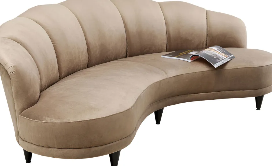 Sofa Welurowa 3-osobowa 233 Cm Beżowa*KARE Design Best