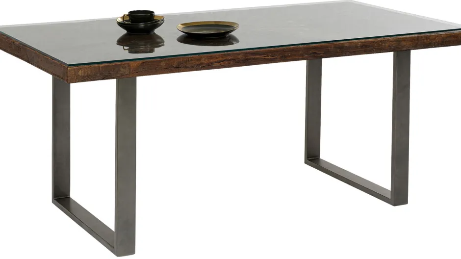 Stół Conley 180x90 Cm Brązowy Nogi Stalowe*KARE Design New