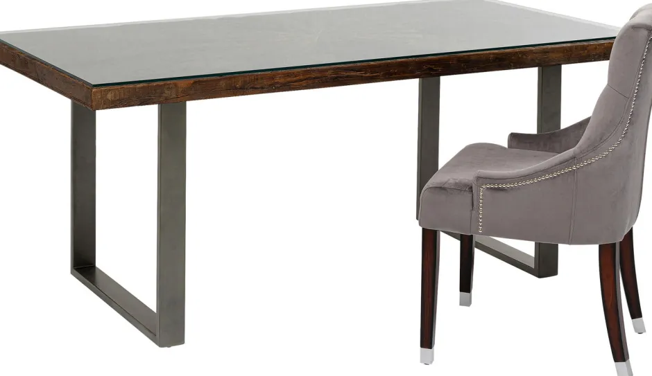 Stół Conley 180x90 Cm Brązowy Nogi Stalowe*KARE Design New