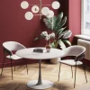Stół Do Jadalni Biały Blat MDF Noga Stalowa Ø110 Cm*KARE Design Online