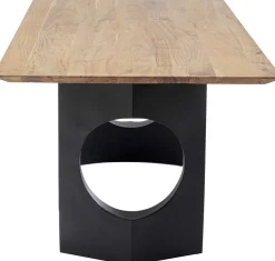 Stół Do Jadalni Blat Z Drewna Akacjowego Nogi Czarna Stal 180x90 Cm*KARE Design Hot