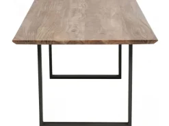 Stół Industrialny Do Jadani Z Drewnianym Blatem I Metalowymi Szarymi Nogami 200x100 Cm*KARE Design Best