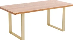 Stół Jackie 160x80 Cm Dąb - Nogi Złote*KARE Design Outlet