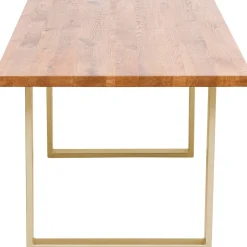 Stół Jackie 160x80 Cm Dąb - Nogi Złote*KARE Design Outlet