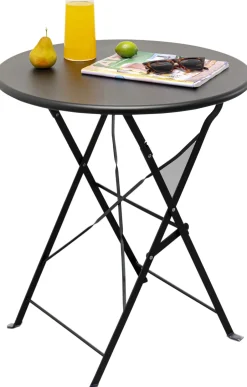 Stół Ogrodowy Mały W Kolorze Czarnym Aluminiowy Ø60 Cm*KARE Design Hot