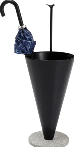 Stojak Na Parasole Czarny Stalowy Podstawa Z Kamienia Ø30x85 Cm*KARE Design Online
