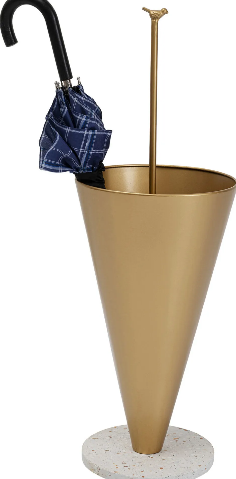 Stojak Na Parasole Złoty Stalowy Podstawa Z Kamienia Ø30x85 Cm*KARE Design Online