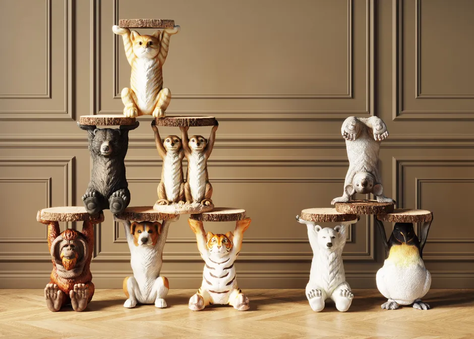 Stolik Animal Ms Cat 33x35 Cm Kolorowy*KARE Design Best