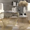 Stolik Beam White Marble Ø32 Cm Biały*KARE Design Best