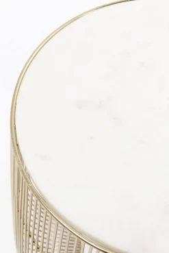 Stolik Beam White Marble Ø32 Cm Biały*KARE Design Best