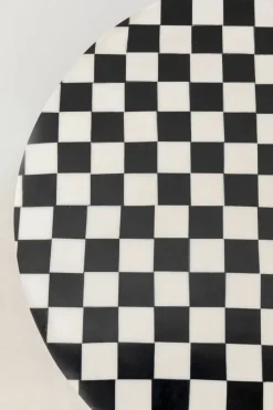 Stolik Domero Chess Ø25xH50 Cm Czarno-biały*KARE Design Clearance