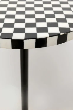Stolik Domero Chess Ø25xH50 Cm Czarno-biały*KARE Design Clearance