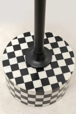 Stolik Domero Chess Ø25xH50 Cm Czarno-biały*KARE Design Clearance