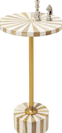 Stolik Domero Cirque Ø25xH50 Cm Biało-złoty*KARE Design Hot