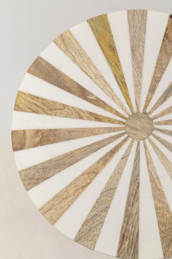 Stolik Domero Cirque Ø25xH50 Cm Biało-złoty*KARE Design Hot