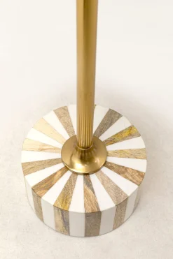 Stolik Domero Cirque Ø25xH50 Cm Biało-złoty*KARE Design Hot