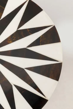 Stolik Domero Star Ø25xH50 Cm Brązowo-biały*KARE Design