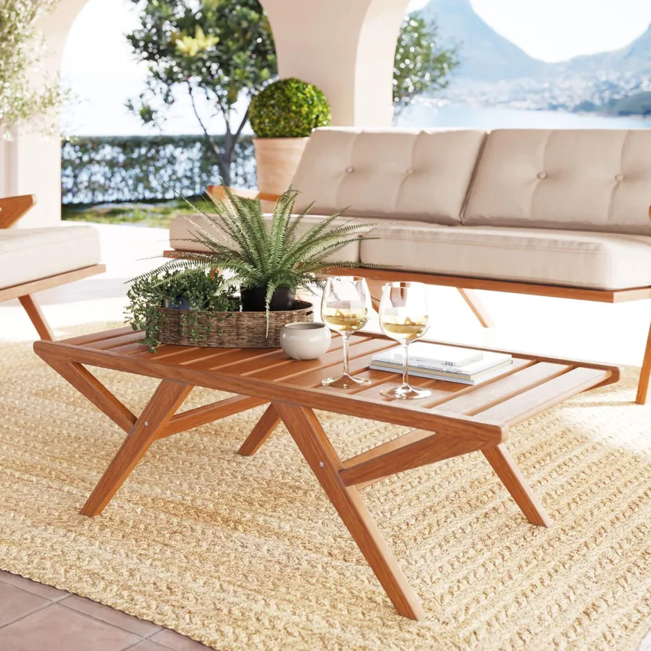 Stolik Do Ogrodu Z Drewna Akacjowego Olejowany 120x60 Cm*KARE Design Best